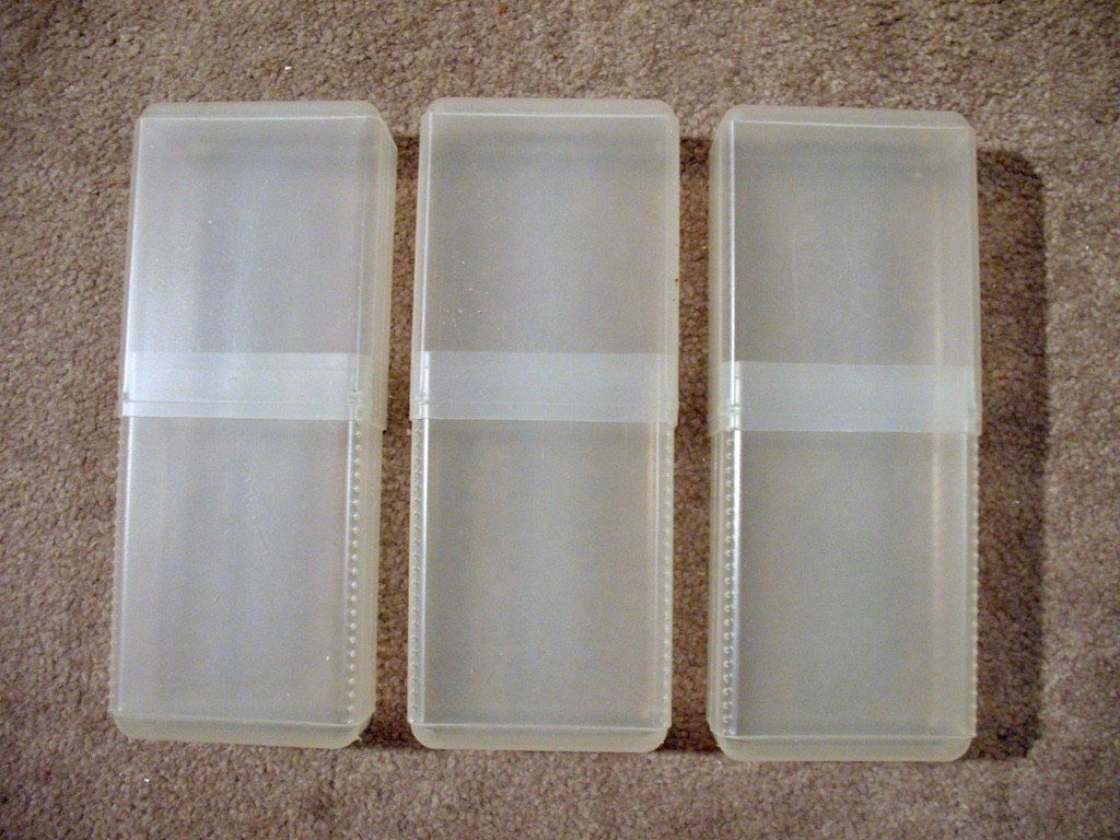 Contenitori & Simili: 3x Schiebe Schachtel transp Dose Box variabel Stifte Bohrer – Usato da Wil ZH venduto da Arbolero 3