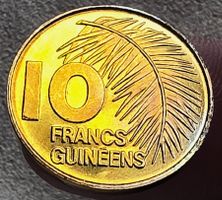 GUINEA 10 FRANCS 1985 UNZ.