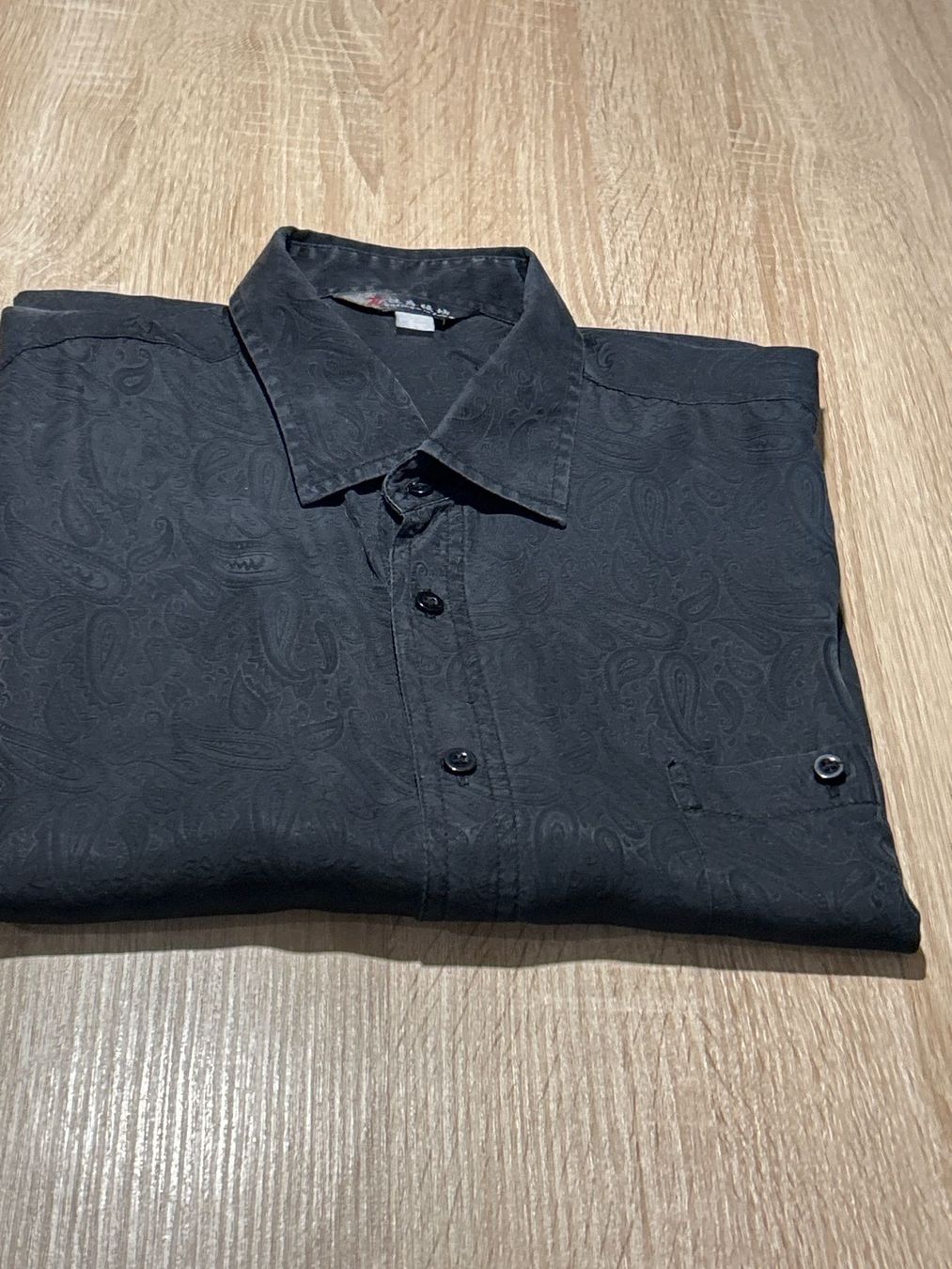 Camicie: Herren Kurzarm Hemd schwarz – Usato da Brunnen venduto da Nala2929 2