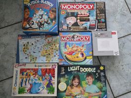 Spiele-Sammlung für Kinder und Familie: Monopoly, Puzzles