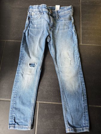 H&M Skinny Jeans blau Grösse 110