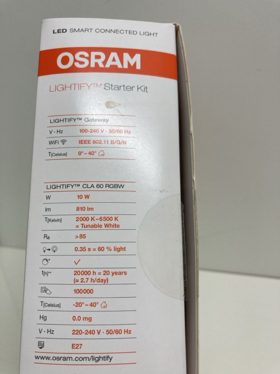 Osram Lampade: OSRAM SMART+ Classic E27 Starterkit 3er Set – Usato da Zürich venduto da Lichtermeer 6