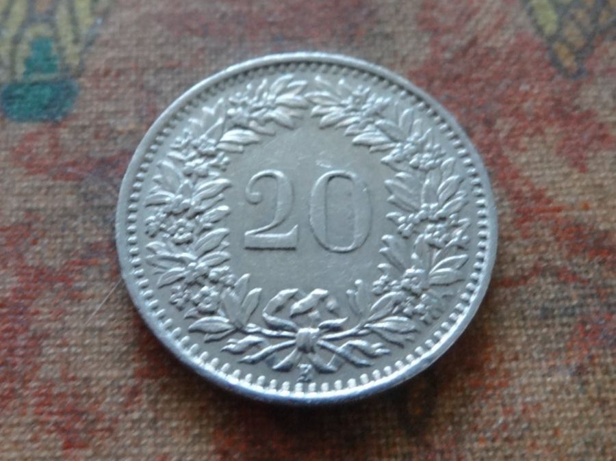 Alle Münzen: 20 Rp. 1963 – Gebraucht aus Romanel-sur-Lausanne von Swift13