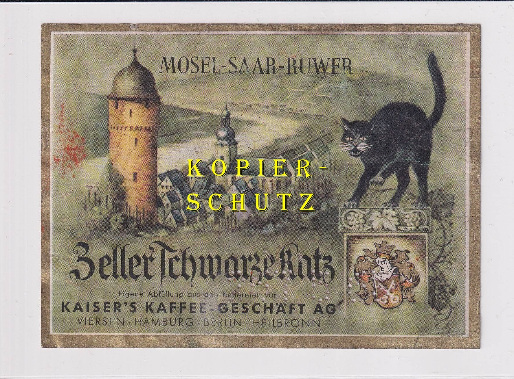 Carta: Etikette - Zeller Schwarze Katz /bd – Usato da Hombrechtikon venduto da Rudolf07