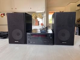 Onkyo CR-545 Stereoanlage mit Lautsprechern Fernbedienung