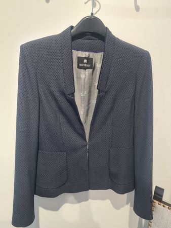 Damen Blazer Navyboot Grösse 40 dunkelblau gemustert