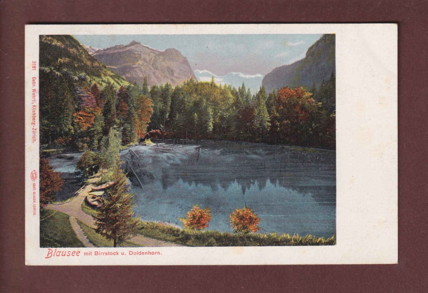 Cartoline postali: BLAUSEE - Birrstock - Doldenhorn - 1909 – Usato da Pully venduto da nicecards