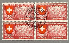 226  Viererblock Stp. Zürich 1 SBK 40.-
