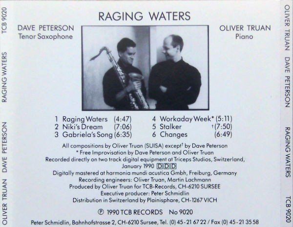 CD: Dave Peterson, Oliver Truan - Raging Waters – Usato da Unterbäch venduto da laqug 1