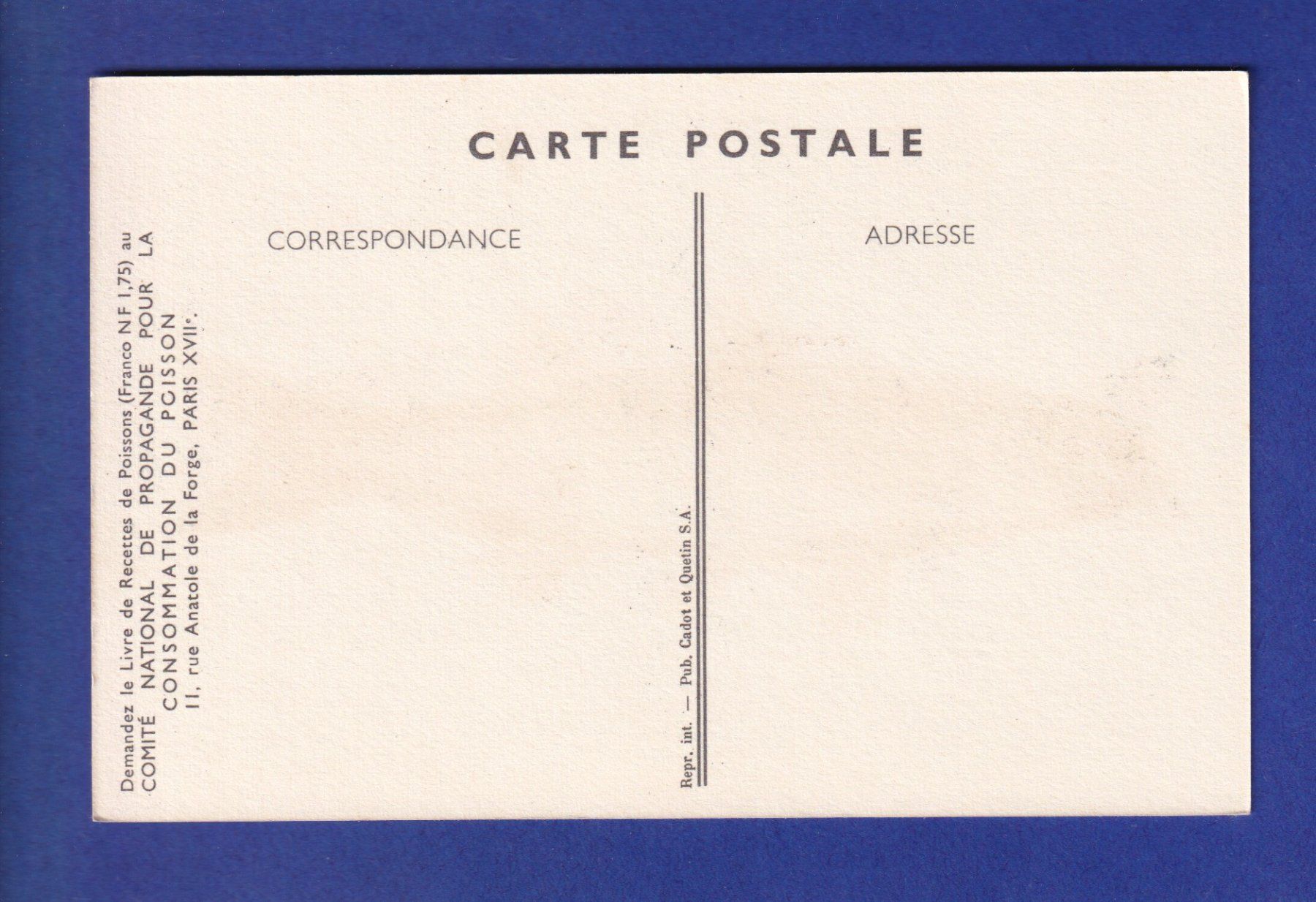 Cartes postales: Poisson - BAR – D'occasion à Pully par nicecards-shop 1