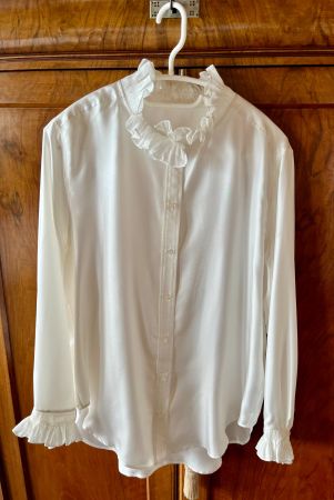 Sandro: Bluse weiss /Seide
