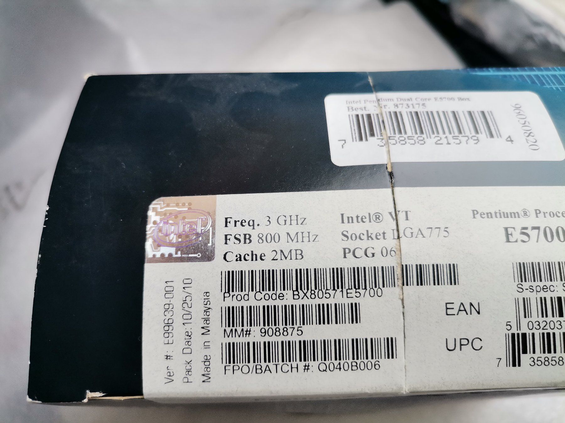 Componenti elettronici: INTEL Pentium E5700 775 Sockel – Nuovo e nell'imballaggio originale da Münchwilen TG venduto da Gandalf126 1