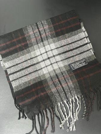 Écharpe Burberry Laine carreaux gris