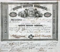 Quincy Mining Company, New York - 1862
