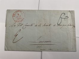 1842 Freiburg Wi. 2498b, Beleg mit Inhalt - Lausanne