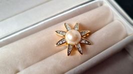 Pierre Lang Schmuckanhänger mit Glitzersteinen und Perle