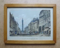 Seltenes Bild aus Paris ++ La Rue de la Paix en 1841