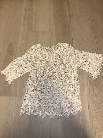 Blouse en dentelle blanche 100 % coton Carnaby