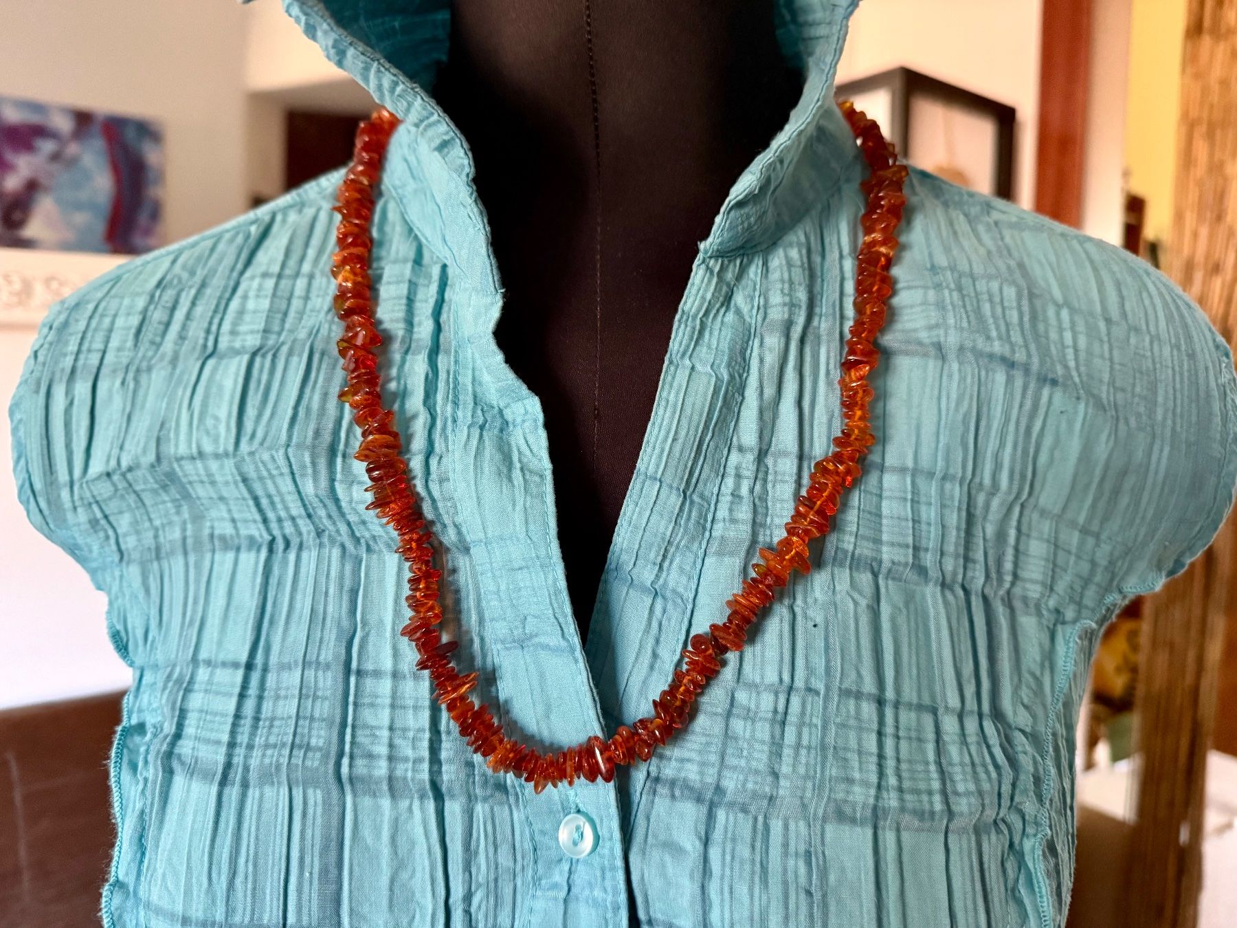 Catenine: Alte Bernsteinkette, Vintage, 68 cm – Usato da Lamone venduto da LaCantinaMagica 3
