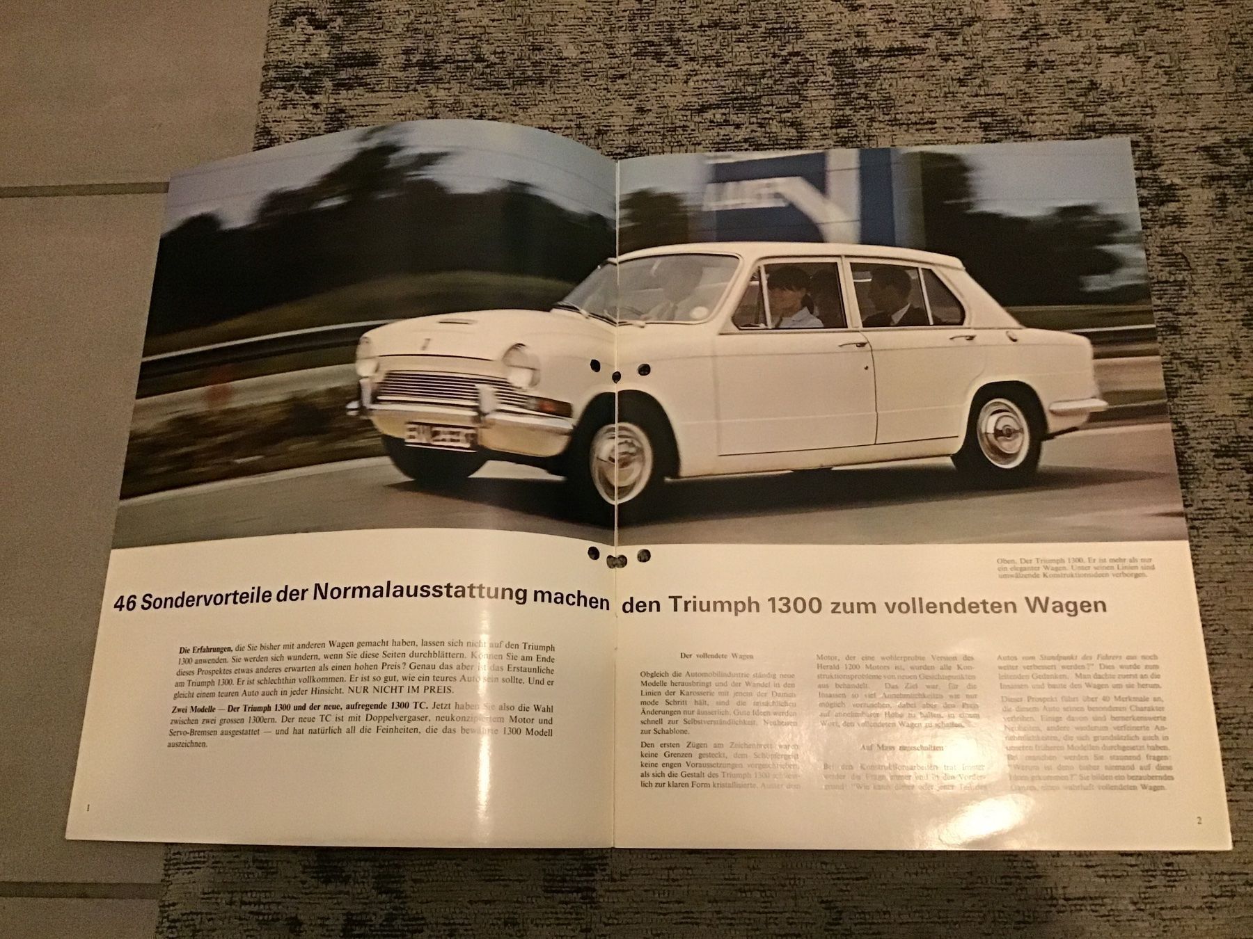 Triumph Documenti: Triumph 1300 Verkaufsprospekt 1971 – Usato da Scherzingen venduto da Starseller62 1
