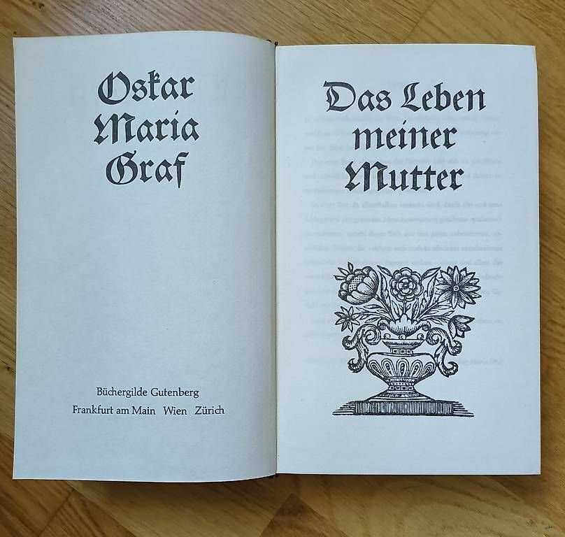 Libri: Oskar Maria Graf - Das Leben meiner Mutter – Usato da Rikon im Tösstal venduto da johnny_00
