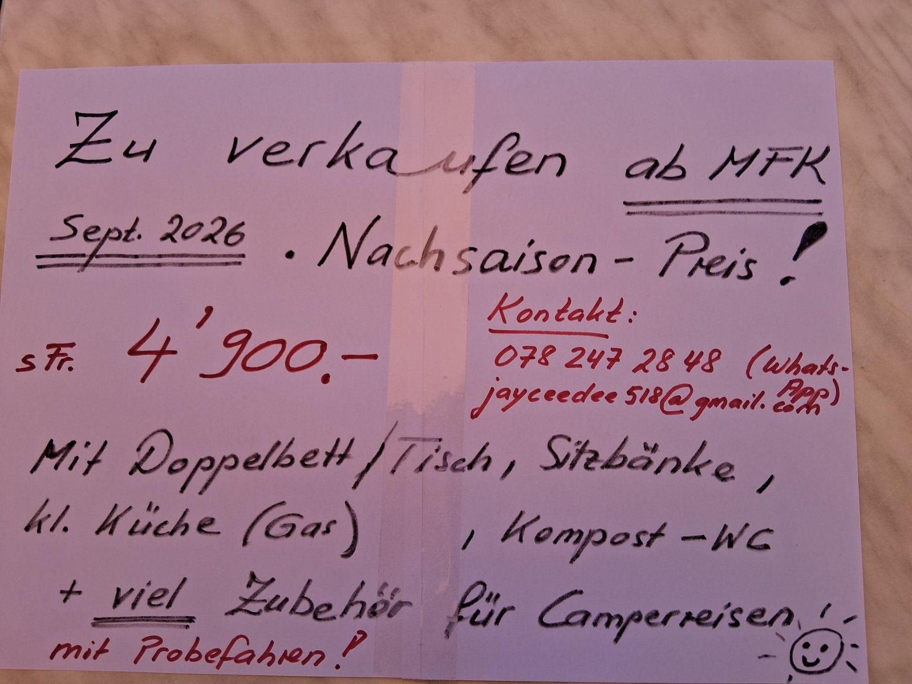 VW Veicoli da campeggio: Nostalgie mit Oldtimer-Camper-Bus, ab MFK Sept.26 – Usato da Unterstammheim venduto da jayceedee 1