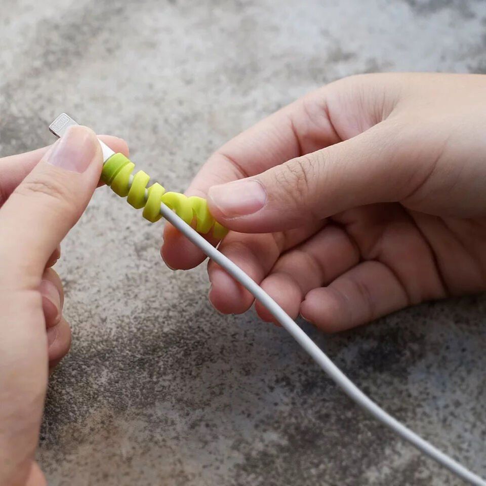 Tutti gli attrezzi: Halter 10xSilikon Spirale Flexibler Kabel Bruch Knick schutz – Nuovo (secondo la descrizione) da Kirchdorf AG venduto da csnmclub 4