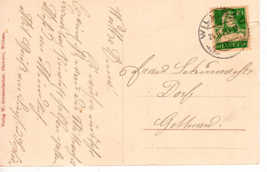 Ansichtskarten: Willisau 1925  (kleiner Riss links) – Gebraucht aus Wolhusen von Curver9 1