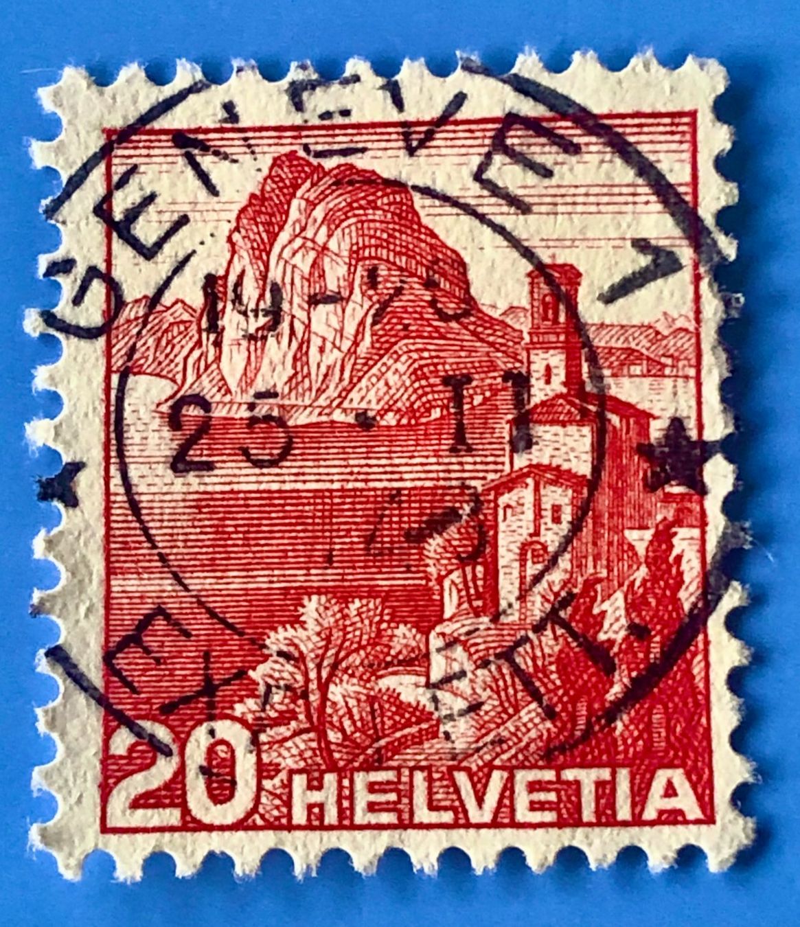 Tutti i francobolli: Nr.215 Landschaftsbilder Stempel   Geneve – Usato da Aarau venduto da Billa007