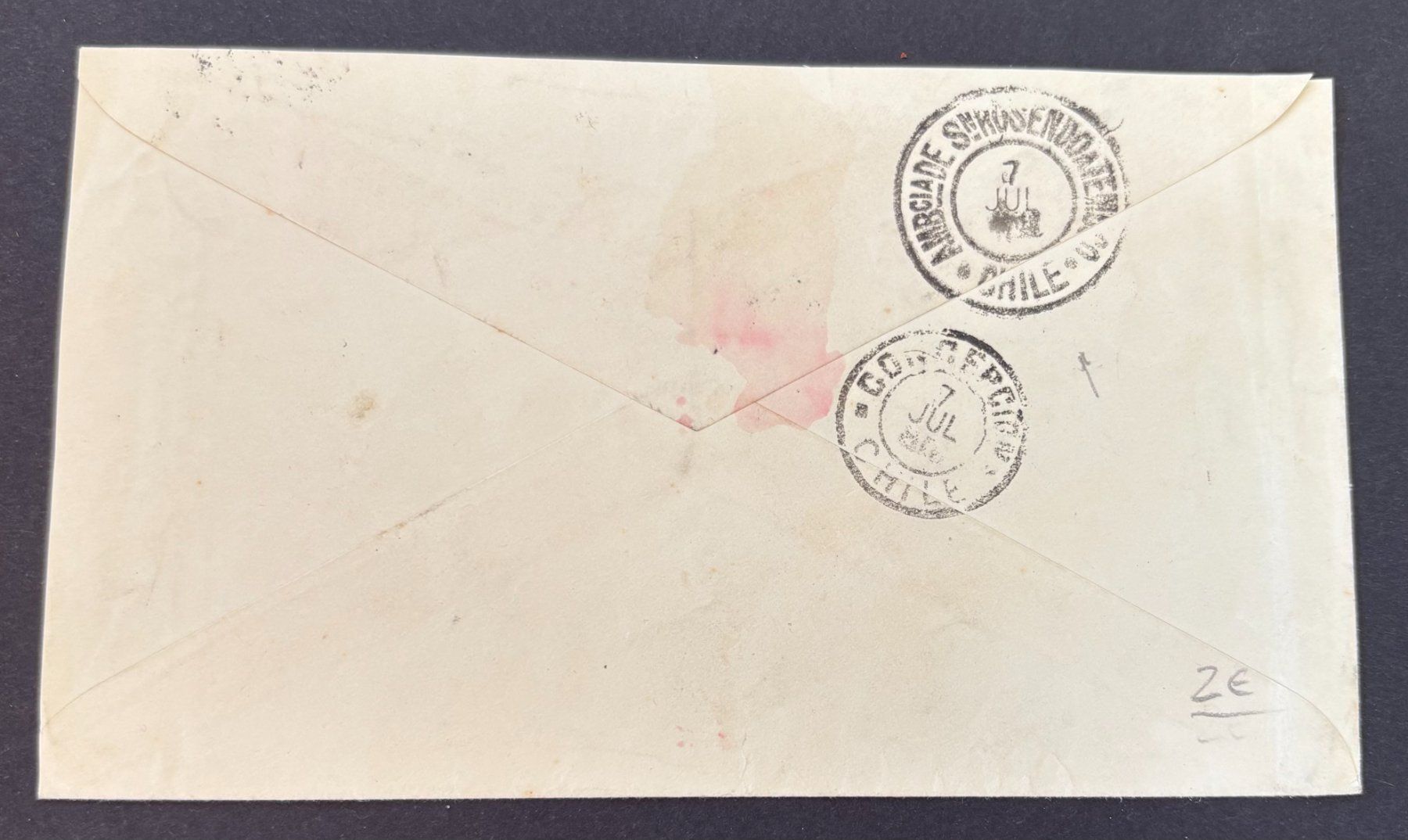 Alle Briefmarken: BRIEFUMSCHLAG CHILE 1886 – Gebraucht aus Ostermundigen von wini63 1