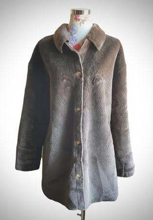 Braune kuschelige Winterjacke Jacke von C&A, Grösse 44