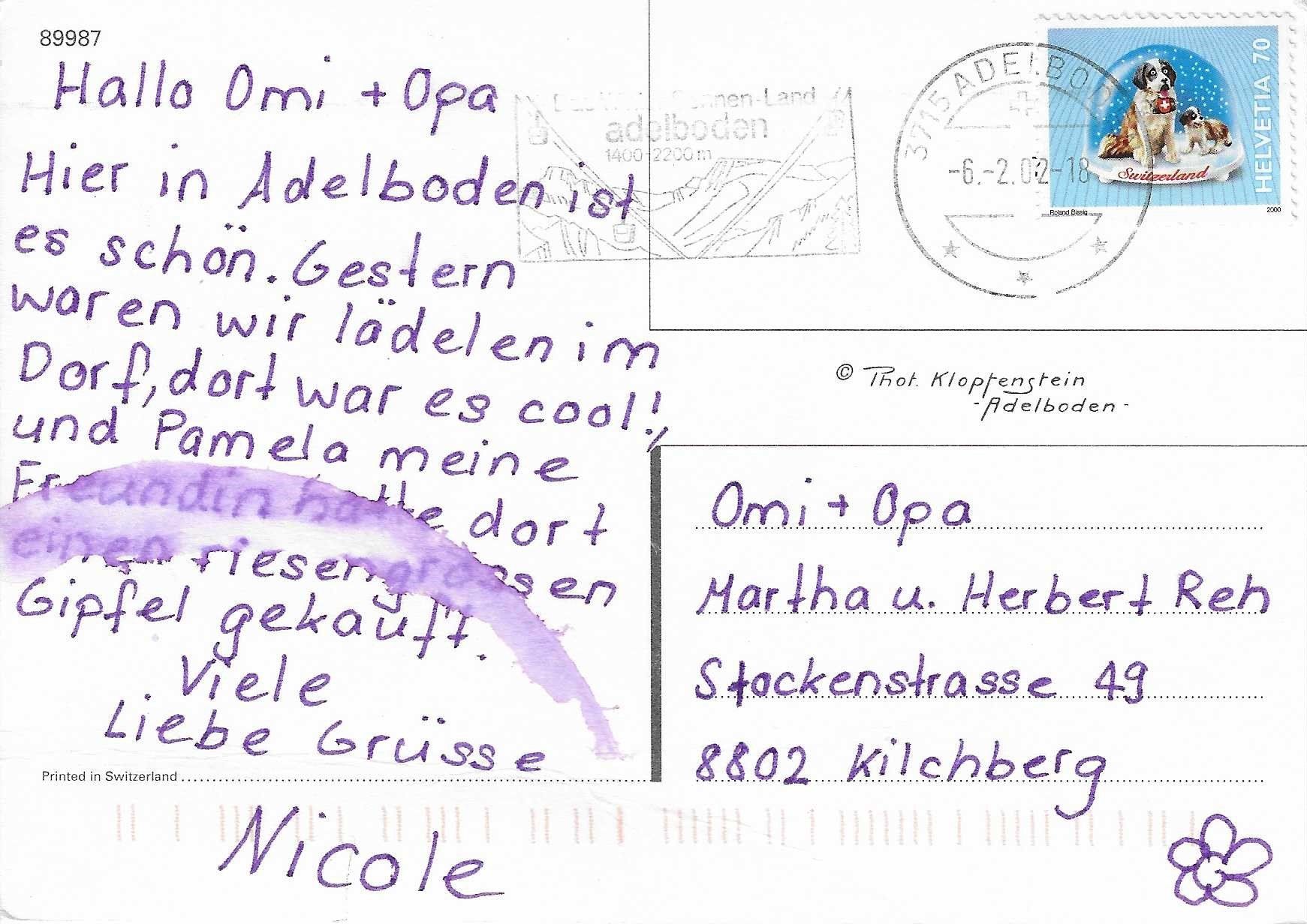 Cartoline postali: Adelboden BE – Usato da Rothrist venduto da Stranglehold 1