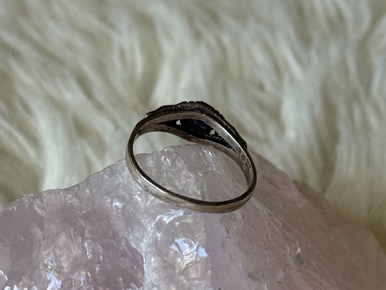 Anelli: Vintage Silberring 925 mit schwarzem Stein – Usato da Istighofen venduto da Ringparadies 1