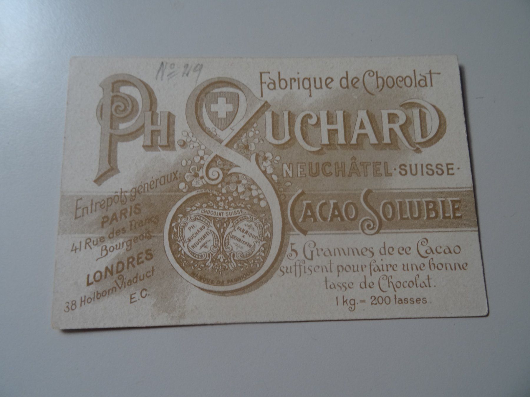 Suchard Sammelbilder & Trading cards: alte Suchard Werbekarte – Gebraucht aus Lupfig von Jolly63 1