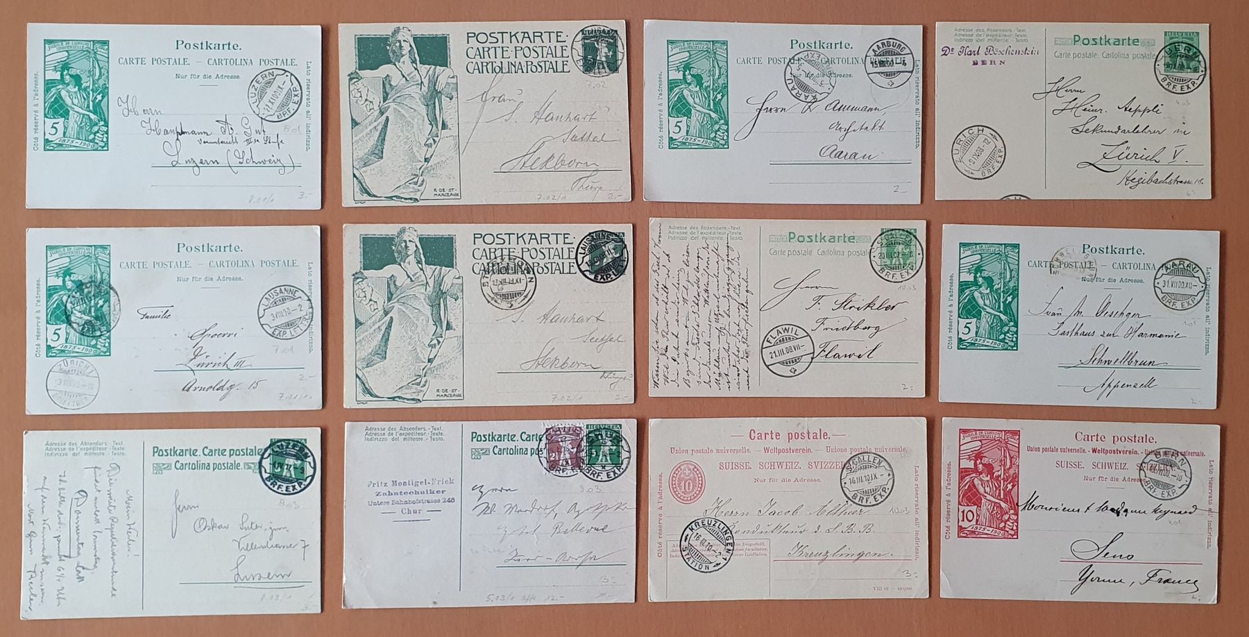 Tutti i francobolli: 64 Ganzsache mit Rasierklingenstempel – Usato da Kreuzlingen venduto da Rschweiz1 3
