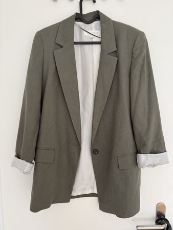 Zara Blazer Leinen Khaki, Gr. S, Top Zustand