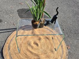 Table basse design SICA en verre courbé - Made in Italy