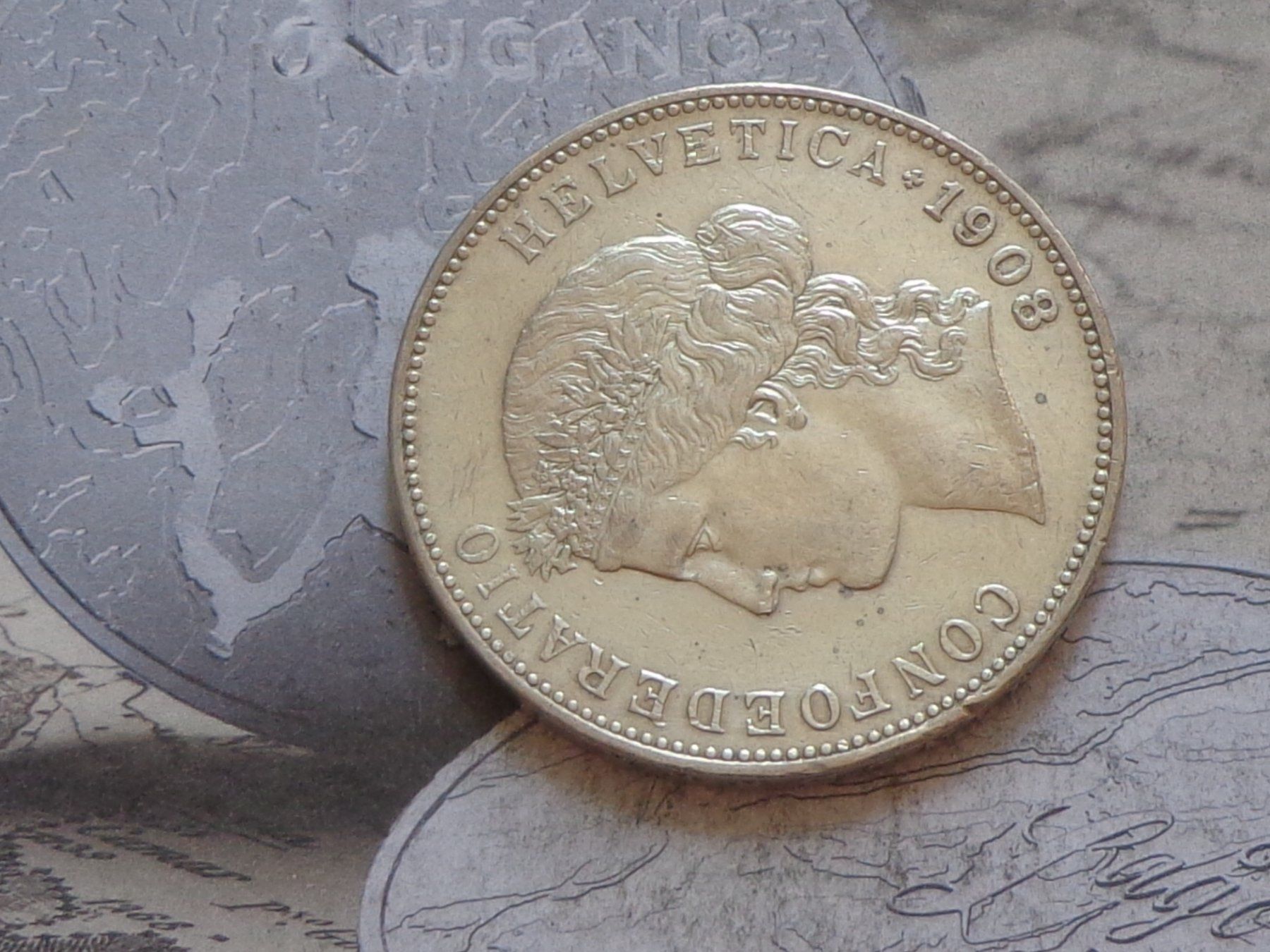 Tutti le monete: 5 Fr. 1908 B - Superbe pièce / Vorzüglich – Usato da Pully venduto da UCA01 2