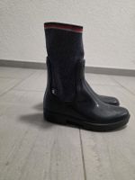 Bottes Tommy Hilfiger noir textile caoutchouc taille 37