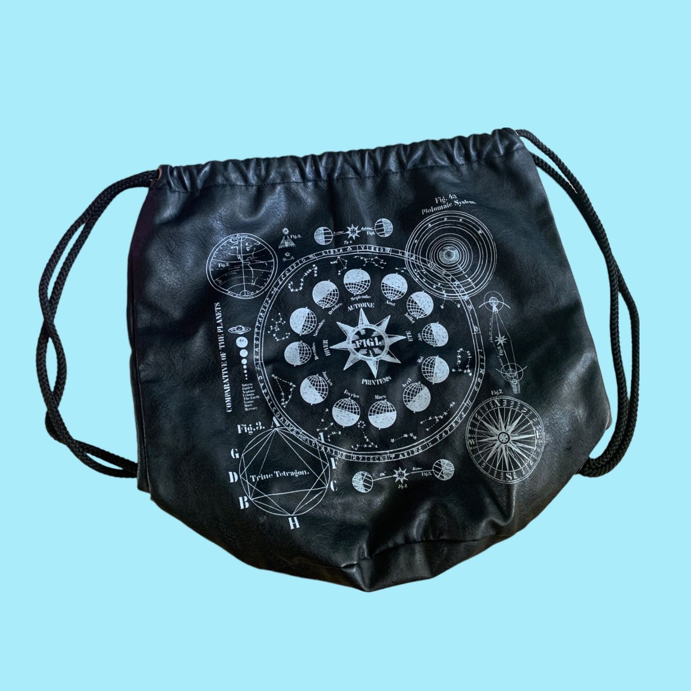 H&M Borse: Star themed faux leather drawstring bag – Usato da Basel venduto da demonbaby2222 1