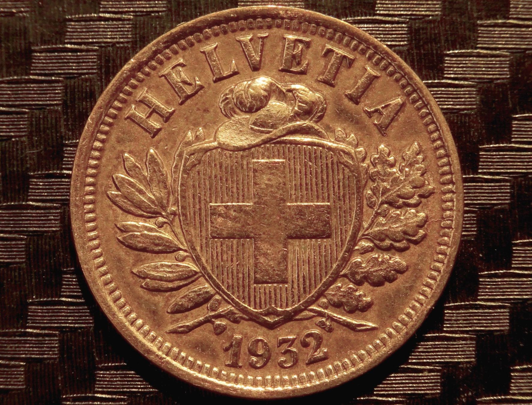 Tutti le monete: 1932 - 2 cts. 1.50 Mio.!! 2.96gr!!! – Usato da Courgenay venduto da ZubR237