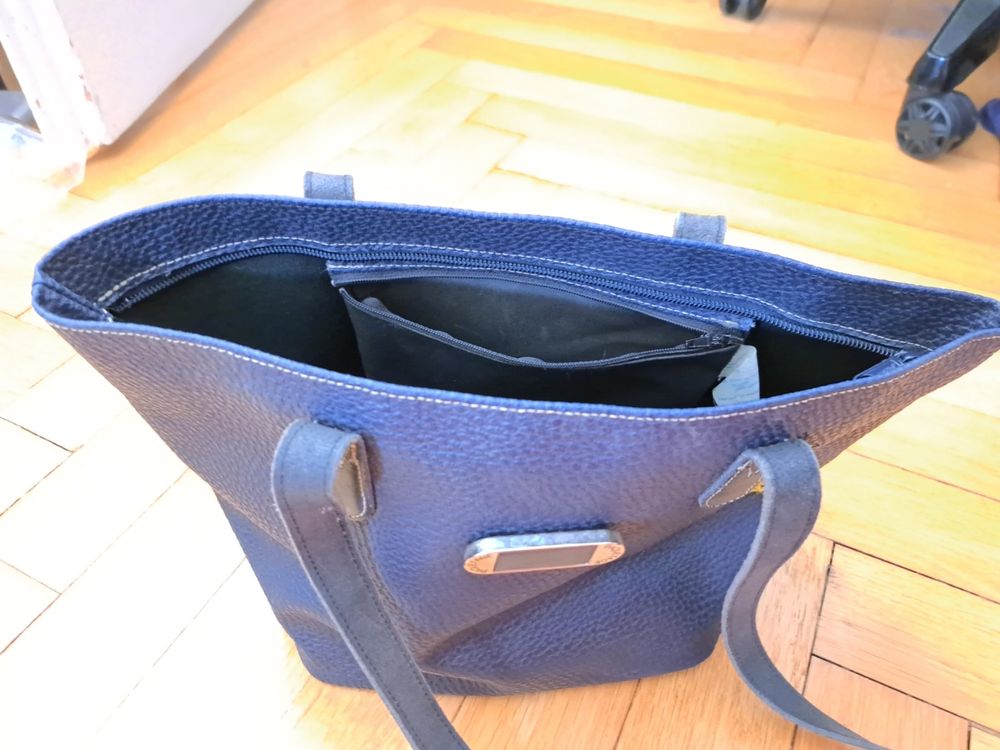 Sac Paquetage Paris Cuir bleu Acheter sur Ricardo