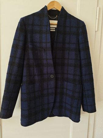 Veste Rich&Royal à carreaux bleus et noirs, taille 38 ✨