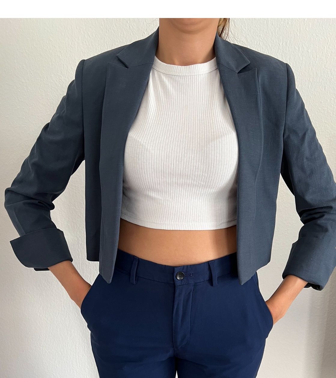 Comma Completi & Tailleur: COMMA Damenblazer Gr. 42Kurzblazer blau – Nuovo e nell'imballaggio originale da Siebnen venduto da toshi123 1