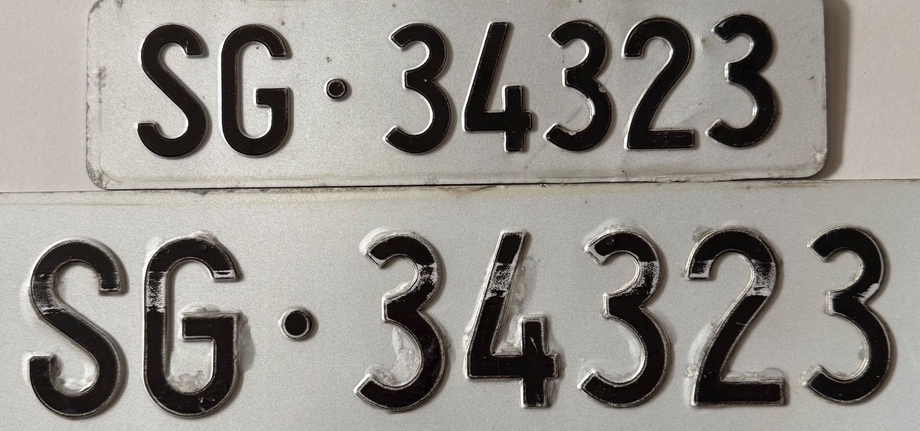 Schilder: Spezielles Kontrollschild SG – Gebraucht aus Ulisbach von sc.performance 1