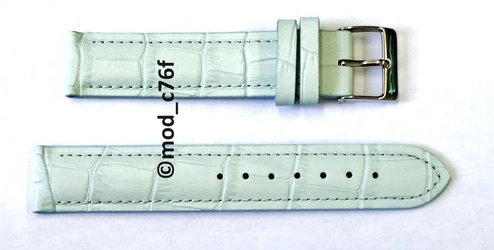 Bracelet de montre de rechange rembourré en cuir véritable Marron 20 mm Longueur 22,9 cm