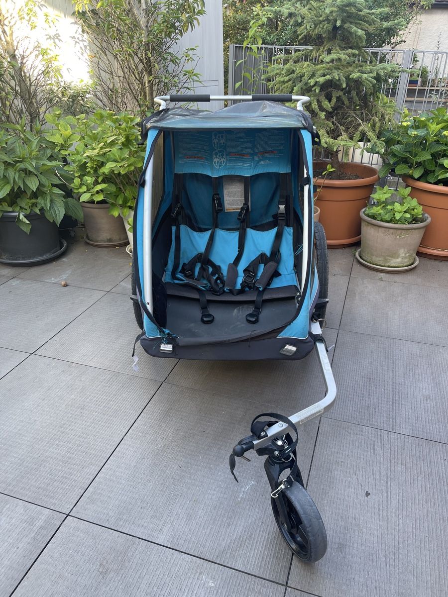 Thule Rimorchi: Thule Chariot CX 2 Kinderveloanhaenger   – Usato da Sursee venduto da evelinesuter1 7