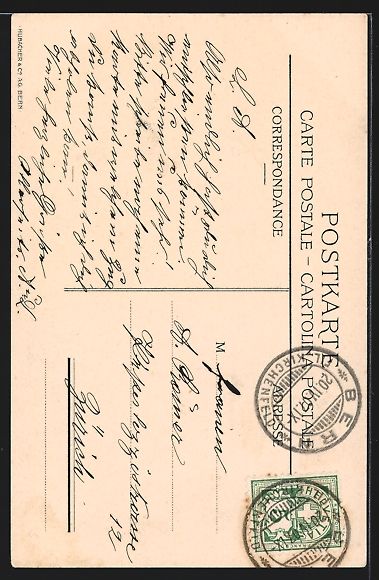 Cartoline postali: Bern, Sulgenbach, Generalansicht, 1907 – Usato da Berlin venduto da bartko-reher 1