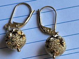 Elegante Goldfarbene Ohrringe festlich STERNE (1 Paar)