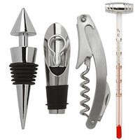 Wein Sommelier Set 5 teilig Korkenzieher Thermometer in OVP